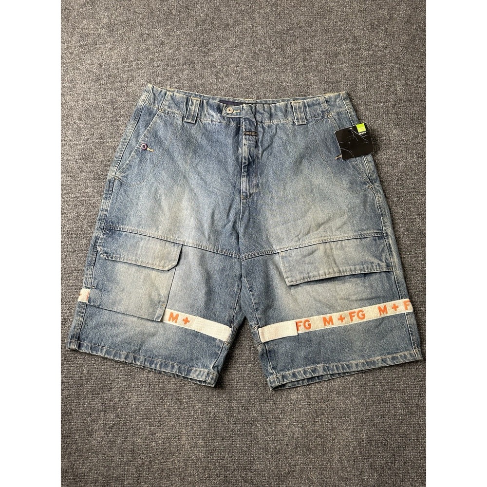 Mens Marithe Francois Girbaud Denim Cargo Shorts 42 NWT, Size 42